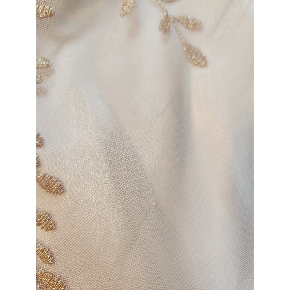 Tahari Arthur S. Levine ASL dress sz 14 pink metallic embroider sheer lined - Picture 16 of 16